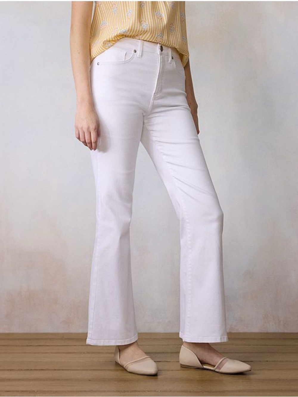 LC Lauren Conrad White Flare Jeans